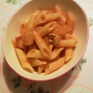 チキンのトマト煮パスタ